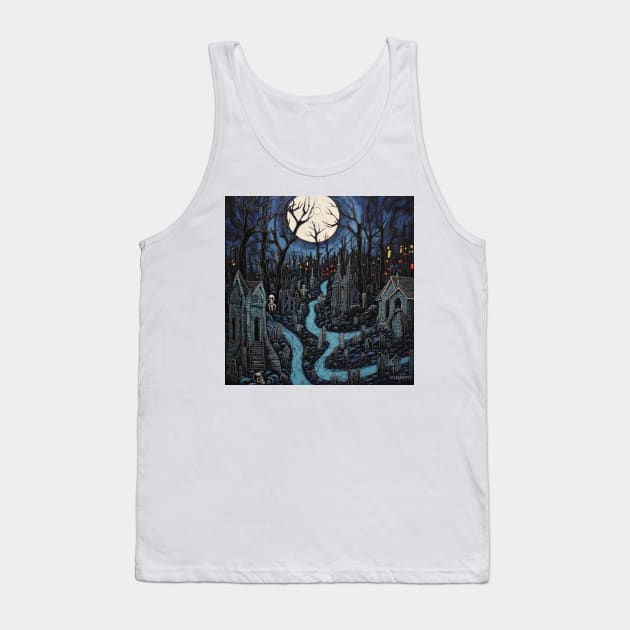 In The Cemetary At Midnight Tank Top by EpicFoxArt